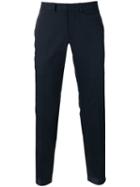 Z Zegna Slim-fit Chinos, Men's, Size: 50, Blue, Cotton/spandex/elastane