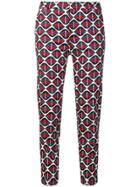 Fay Printed Cigarette Pants - Red