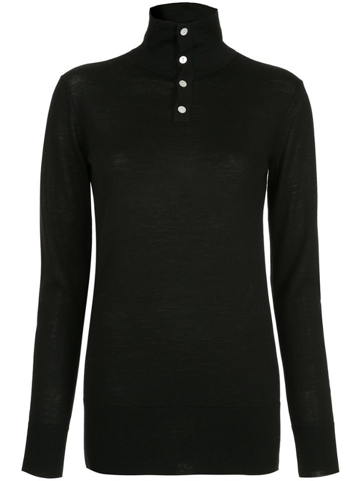 Bassike Turtleneck Jumper - Black