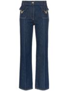 Valentino V Detail Front Pocket Jeans - Blue
