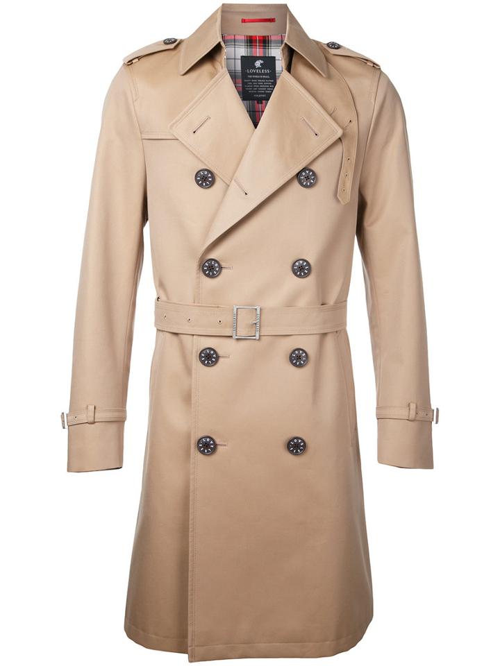 Loveless Classic Trench Coat, Men's, Size: 2, Nude/neutrals, Cotton