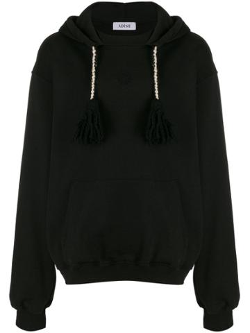 Adish Tassel Detail Hoodie - Black