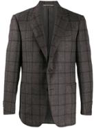 Canali Fitted Single-breasted Blazer - Brown