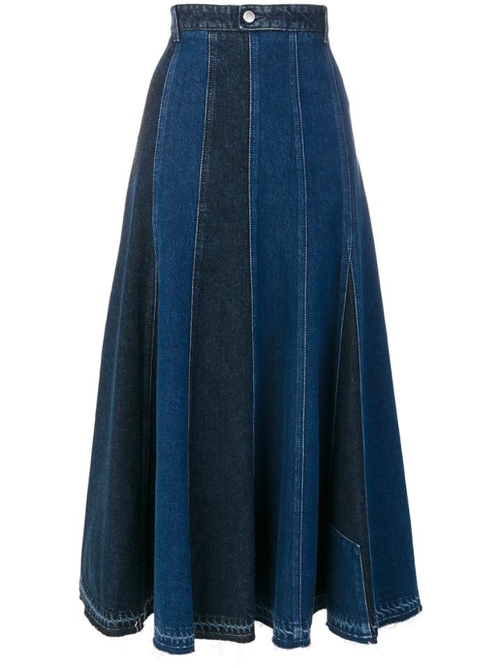Alexander Mcqueen A-line Denim Skirt - Blue