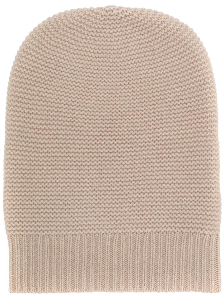 N.peal Knitted Beanie Hat - Neutrals