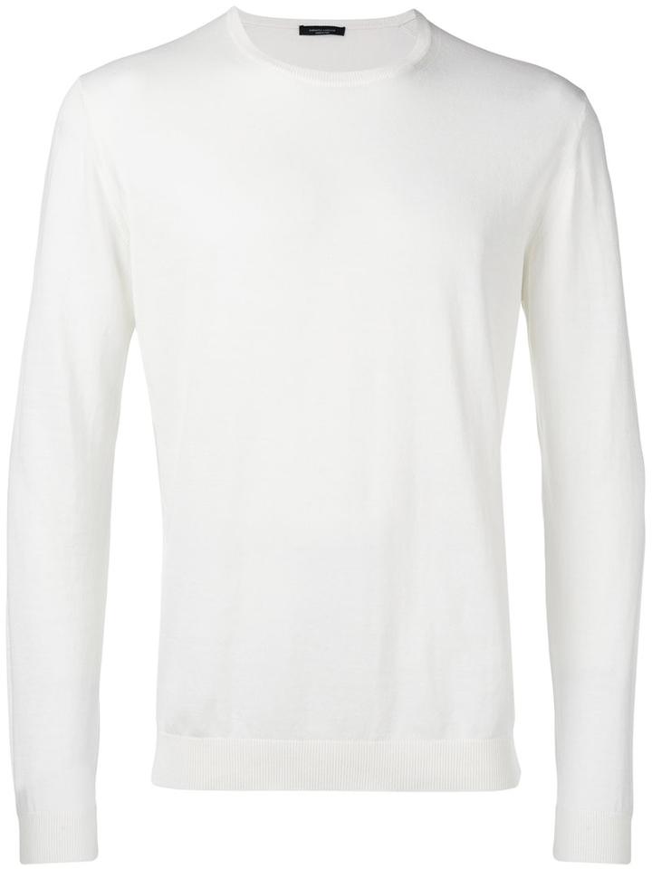 Roberto Collina - Plain Sweatshirt - Men - Cotton - 52, White, Cotton