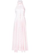 Rebecca De Ravenel Fortuna Halterneck Shirt Dress - Pink & Purple