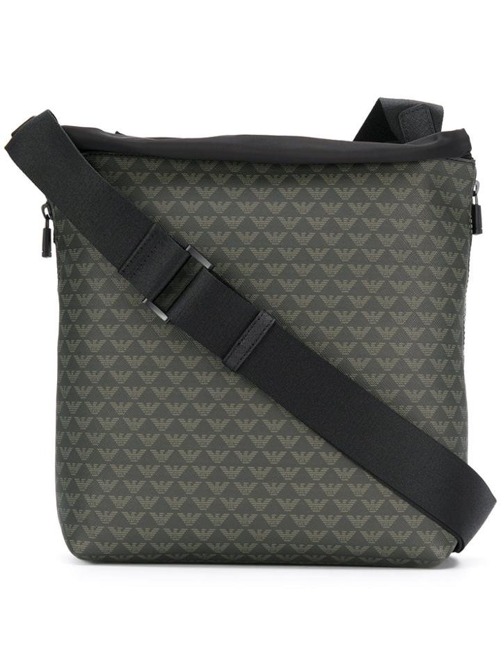 Emporio Armani Logo Print Messenger Bag - Black
