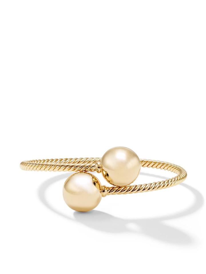David Yurman 18kt Yellow Gold Solari Bypass 3mm Bracelet - 88