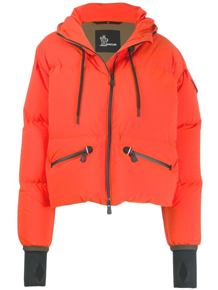 Moncler Grenoble Hooded Puffer Jacket - Orange