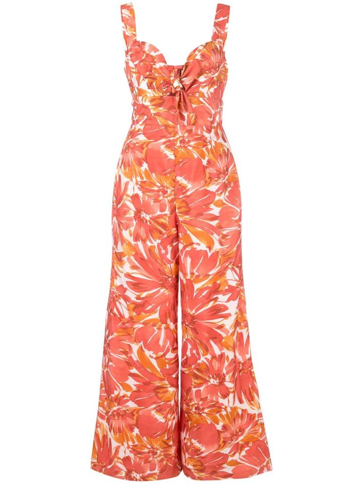 Alexis Watercolor Jumpsuit - Orange