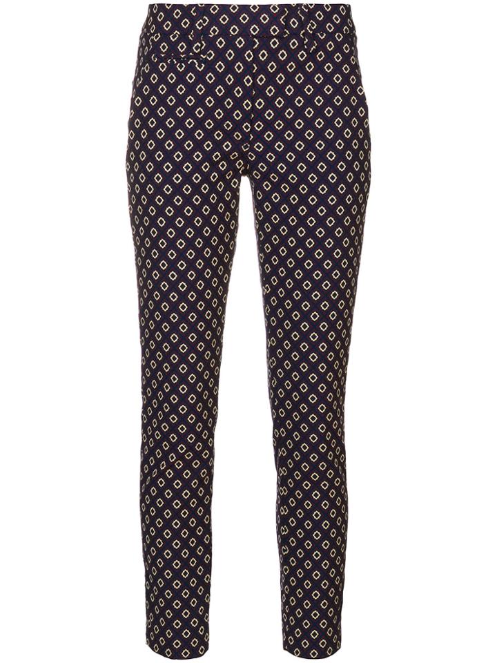 Dondup Printed Slim-fit Trousers - Blue