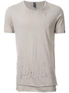 Maison Mihara Yasuhiro Distressed Layered T-shirt - Brown