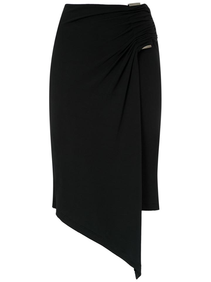 Tufi Duek Wrap Asymmetric Skirt - Black