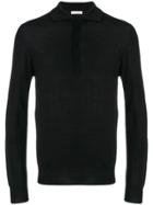 Paolo Pecora Long Sleeve Polo Shirt - Black