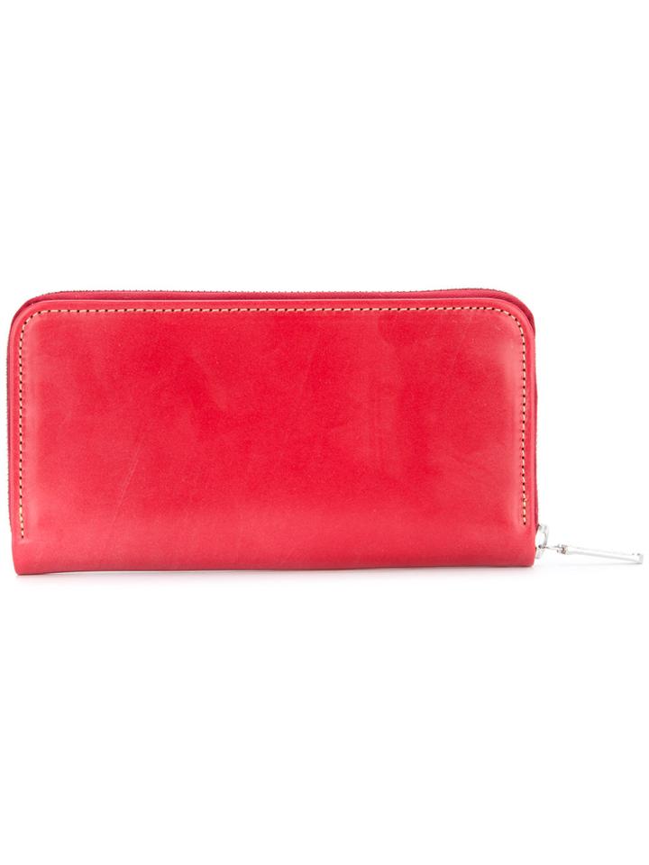 Whitehouse Cox Contrast Stitch Zipped Wallet - Red