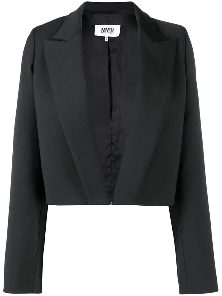 Mm6 Maison Margiela Open Front Blazer - Black