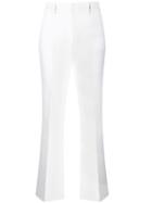 Msgm Wide Cropped Trousers - White