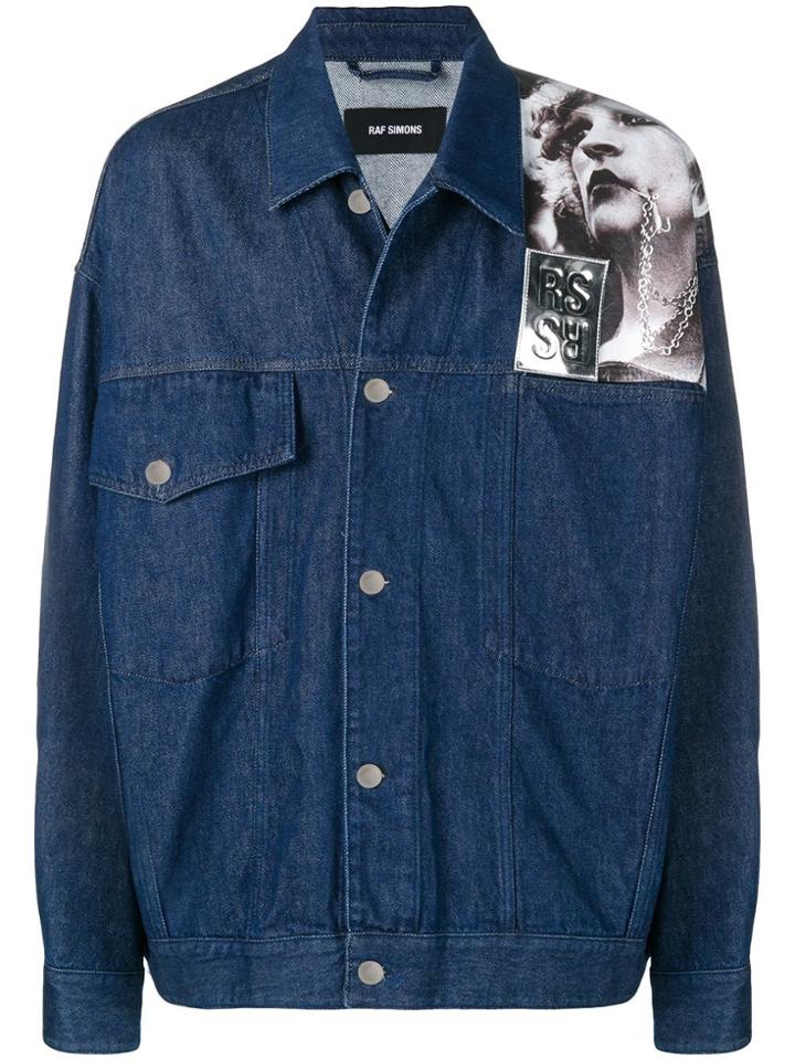 Raf Simons Punkette Oversized Denim Jacket - Blue