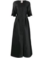 L'autre Chose Button-up Flared Dress - Black