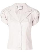 Alexis Kirstie Puff Shoulder Shirt - Brown
