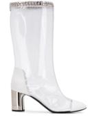Casadei Chain-embellished Boots - White