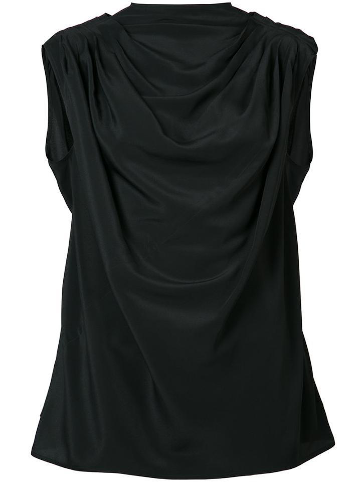 Rick Owens - Claudette Top - Women - Silk/acetate - 40, Black, Silk/acetate