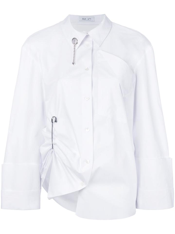 Act N&deg;1 Asymmetric Pin Detail Shirt - White