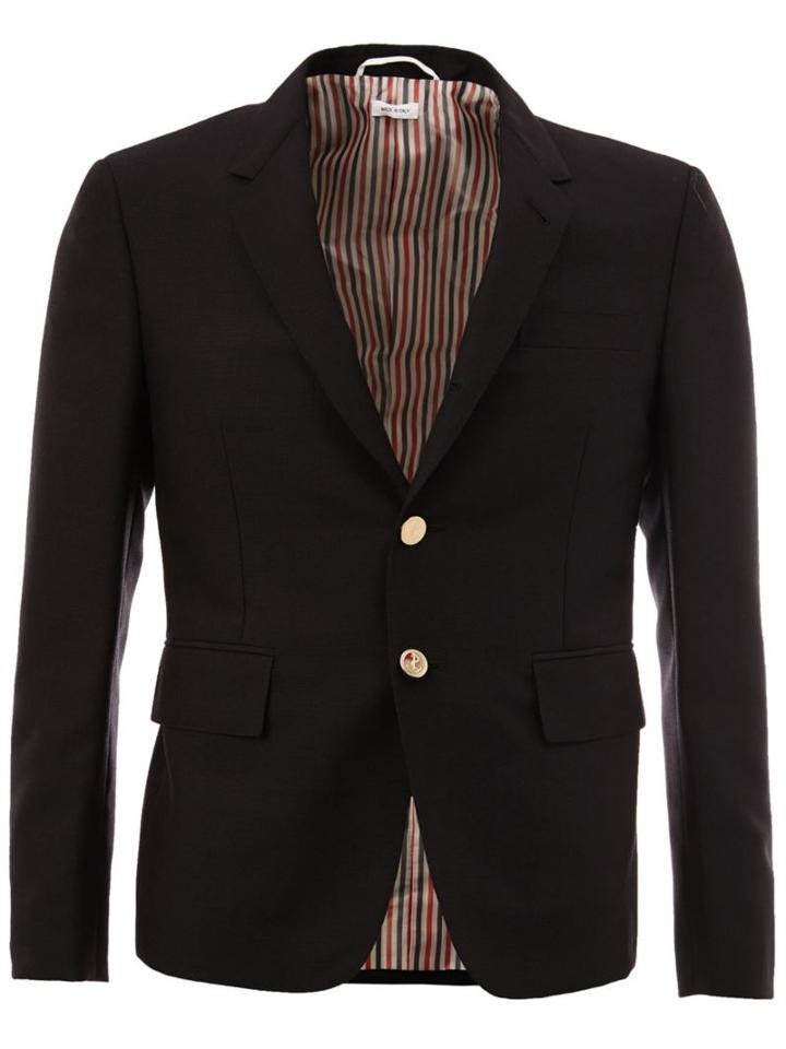 Thom Browne Flap Pocket Blazer, Men's, Size: 4, Blue, Cupro/mohair/wool