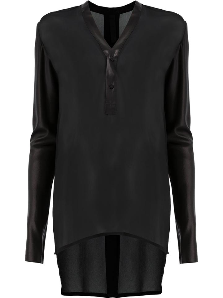 Ilaria Nistri V-neck Button Blouse - Black