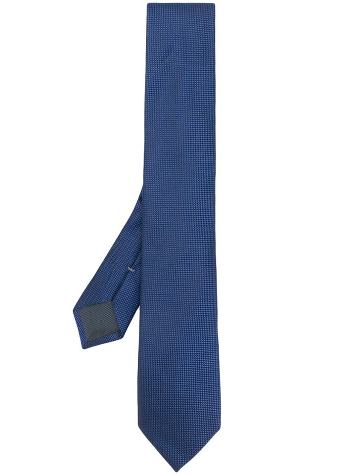 Ermenegildo Zegna Fine Check Tie - Blue