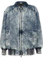 Miu Miu Stonewashed Denim Jacket - Blue