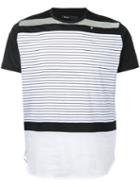 08sircus Striped T-shirt, Men's, Size: 4, Black, Cotton