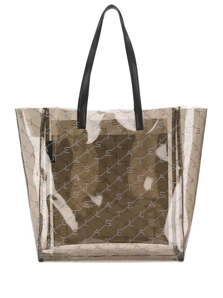 Stella Mccartney Transparent Logo Printed Tote - Grey