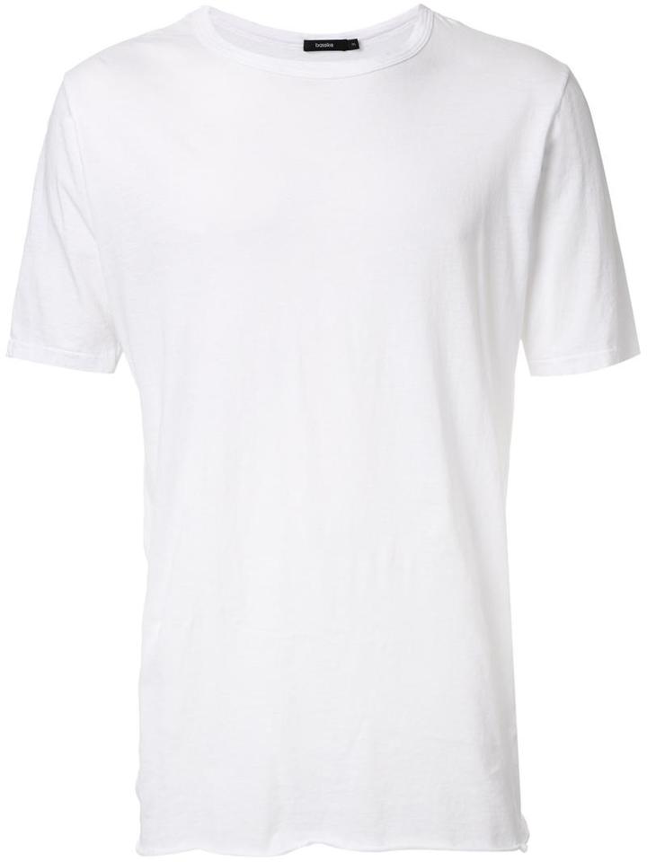 Bassike 'htg Slim Basic' T-shirt, Men's, Size: Large, White, Organic Cotton