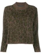 John Richmond Mizda Leopard Intarsia Jumper - Brown
