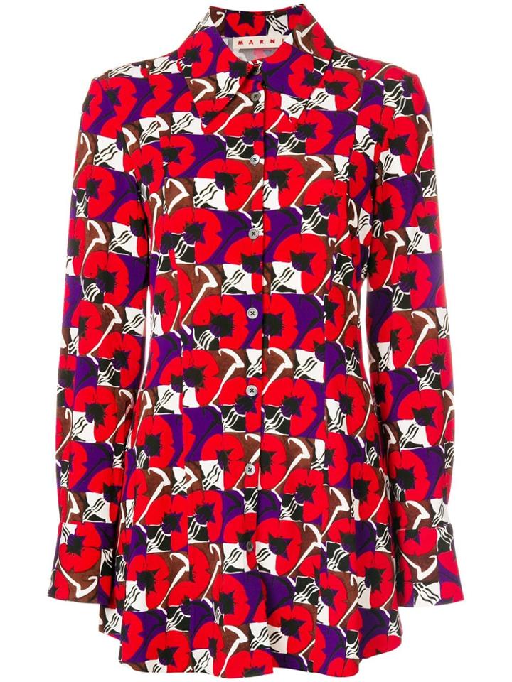 Marni Printed Shirt - Red