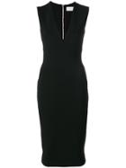 Victoria Beckham V Neck Sleeveless Dress - Black