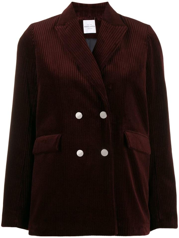 Roseanna Corduroy Double Breasted Blazer - Red