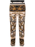 Dolce & Gabbana Baroque Print Cropped Trousers - Brown