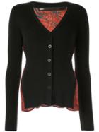 Muller Of Yoshiokubo Pleated Back Cardigan - Black
