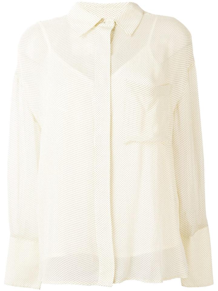 Essentiel Antwerp Sheer Polka Dot Shirt - Neutrals