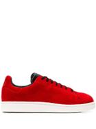 Y-3 Low Top Trainers - Red