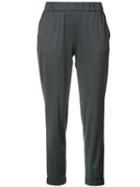 Fabiana Filippi - Cropped Slim-fit Trousers - Women - Cotton - 42, Blue, Cotton