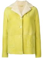 Ermanno Scervino Single Breasted Shearling Jacket - Green