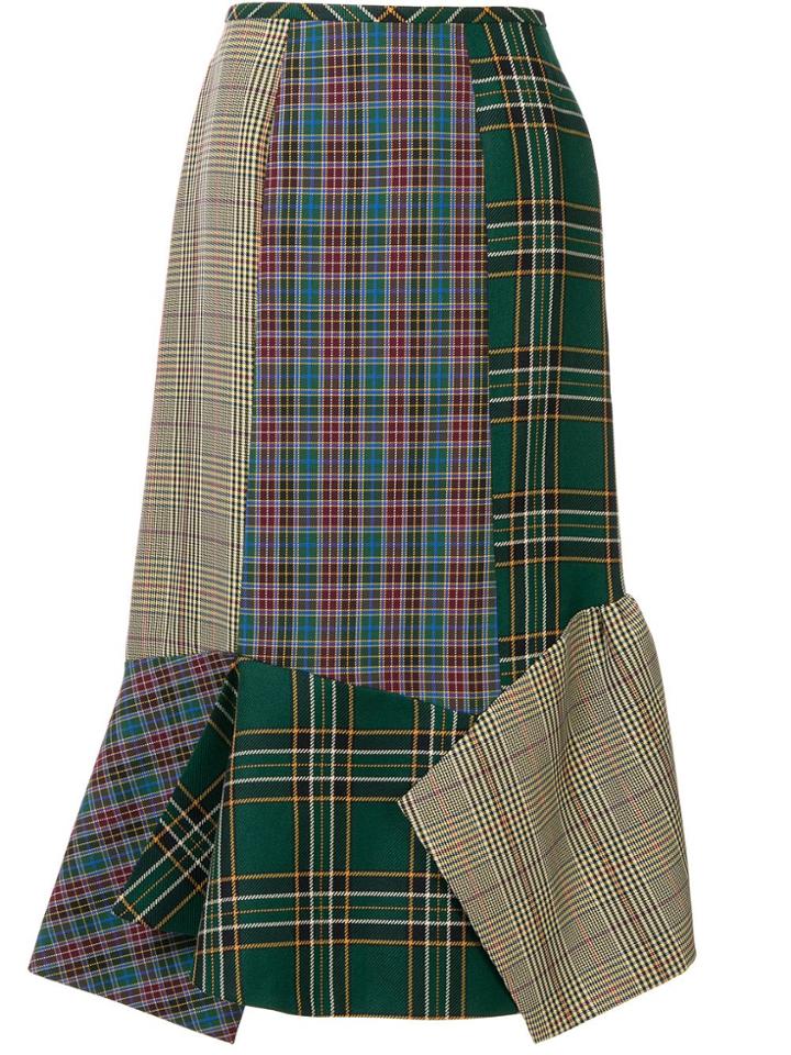 Enföld Mixed Check Skirt - Multicolour