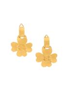 Chanel Vintage Clover Leaf Clip On Earrings