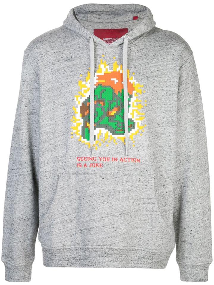 Mostly Heard Rarely Seen 8-bit Beast Hoodie - Grey