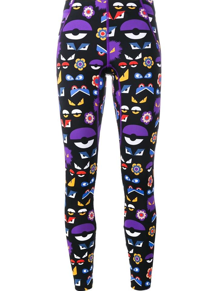 Fendi Bag Bugs Printed Leggings
