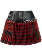 Chopova Lowena Belted Wool Mini Skirt - Red
